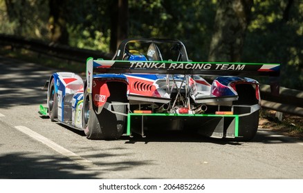 Braga, Portugal - 09 October 2021: 9 Petr TRNKA (CZE) On A Norma M20 FC Mugen During Hill Climb Masters 2021 Falperra, Braga, Portugal