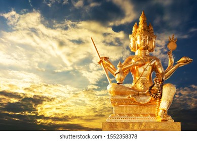 Brahma God Creator The Destiny Of All Things Isolated From The Sky Background