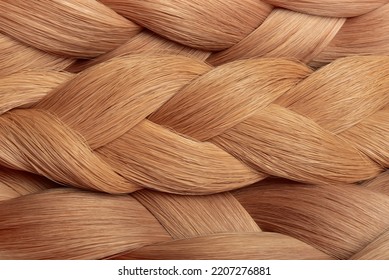 Braid of natural hair close-up. Texture or background of beautiful female hair. Hair coloring. Hair Extensions. - Powered by Shutterstock