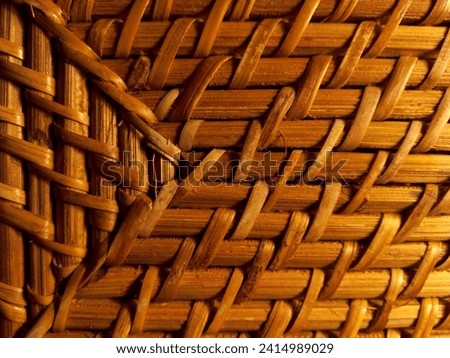 Braided basket wood background texture, arrow pattern