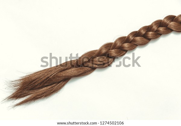 Braided Pigtail Lock Natural Hair On Stock Photo Edit Now 1274502106