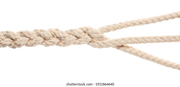 Braided Rope On White Background