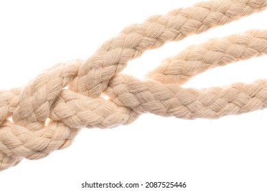 Braided Rope On White Background