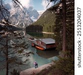 Braies Lake is an emerald of water that shines at about 1490 meters above sea level.