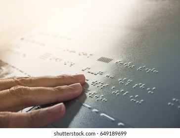 Braille Alphabet Reading Blind Communication On Public Signage