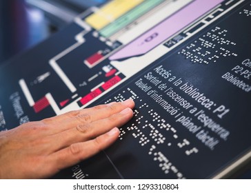 Braille Signage Alphabet Reading Blind Directory Communication In Public Building