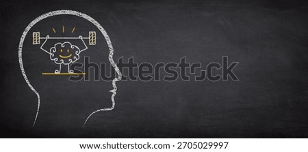 Brain exercise. Brain Training Strengthening Your Mind. Cognitive development concept