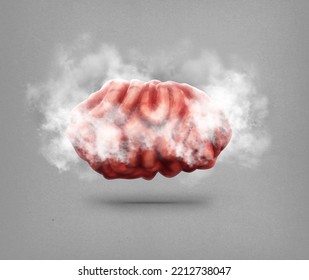 A Brain Has Fog Around The Organ For A Long Covid Brain Fog Sympton In People Who Have Had The Virus.