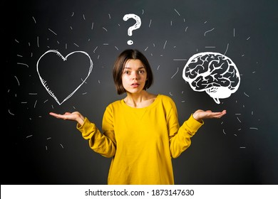 Brain or heart? A young girl is puzzled by the choice between a rational logical decision and an irrational emotional one.