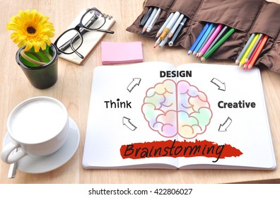 Brainstorming with Big idea creative concept.