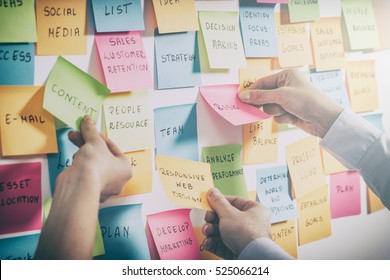 brainstorming brainstorm strategy workshop business note notes sticky - stock image - Shutterstock ID 525066214