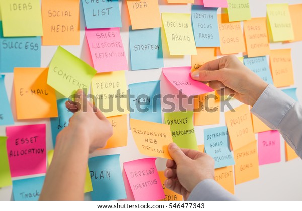 brainstorming brainstorm strategy workshop\
business note notes stickyconcept - stock\
image