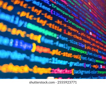 Brainstorming concept. Digital world map in orange and purple displayed with binary code in the background, symbolizing global connectivity. Glitter surfactant. Code background. Xmas lights. - Powered by Shutterstock