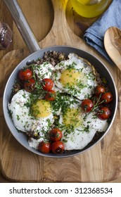 Braised Eggs With Minced Lamb Meat, Tahini And Sumac