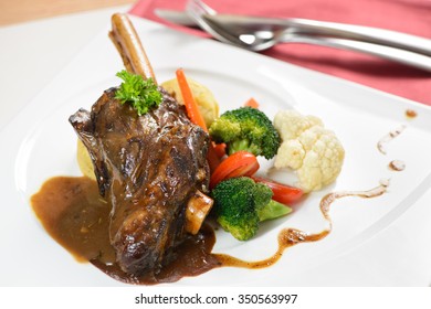 Braised Lamb Shank In Restaurant