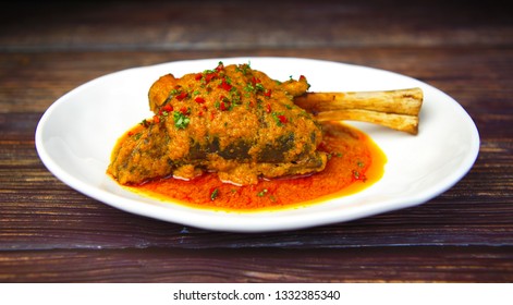 Braised New Zealand Lamb Shank With Turmeric Curry Sauce