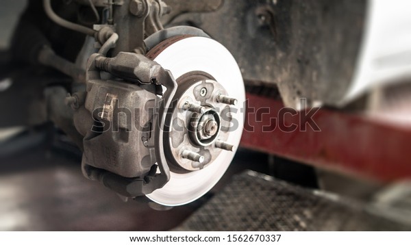 brake disc change\
during vehicle\
maintenance