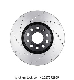 Brake disc isolated on white  - Shutterstock ID 1027592989