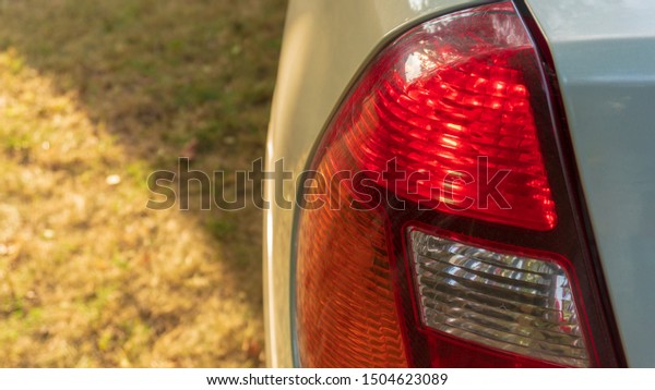 brake lights on a car\
close-up