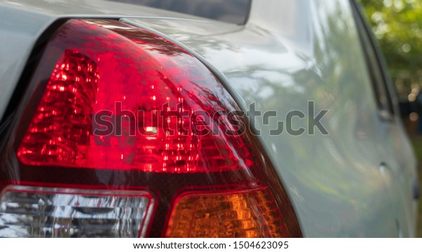 brake lights on a car
close-up