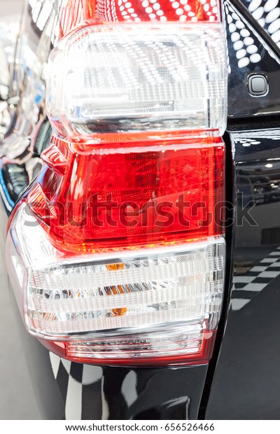 brake\
lights on vehicles, note shallow depth of\
field