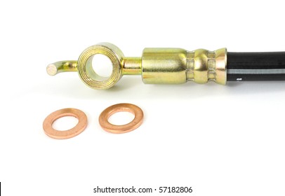 Brake Line Hose With Copper Washers