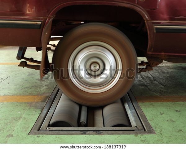 brake testing system of the\
old car