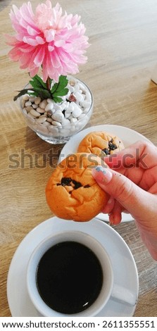 brakfast with bread and coffee 