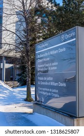 Brampton Canada - 19 February 2019 : Brampton Ontario Court Of Justice And Superior Court