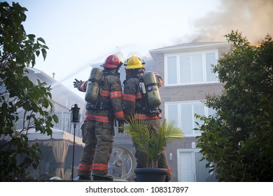 Brampton Ontario July 20 2012 Firefighters Stock Photo 108317897 