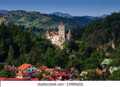 The Bran Castle and Bran city, Transylvania