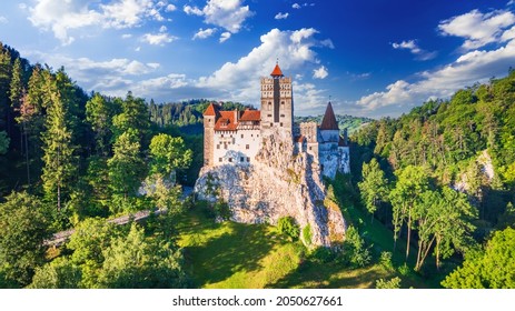 Bran Castle, Romania. Place of Dracula in Transylvania, Carpathian Mountains, romanian  famous destination in Eastern Europe - Shutterstock ID 2050627661