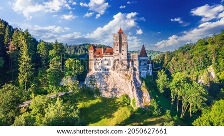 Bran Castle, Romania. Place of Dracula in Transylvania, Carpathian Mountains, romanian  famous destination in Eastern Europe Foto stock © 
