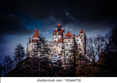 Bran Castle, Transylvania, Romania. A Medieval Building Known As Castle Of Dracula.