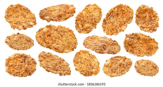 Bran flakes isolated on white background with clipping path - Powered by Shutterstock