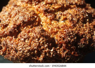 A Bran Muffin With Razens Up Close. 