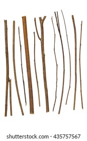 Collection Dry Branches Twigs Isolated On Stock Photo (Edit Now) 504419458