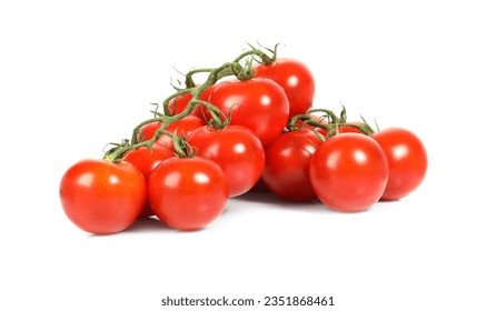 Branches with ripe cherry tomatoes isolated on white - Powered by Shutterstock