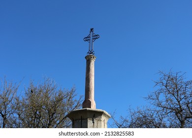 Brancion, France - 02 26 2022 : The Calvary, Nicknamed 