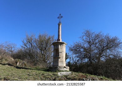 Brancion, France - 02 26 2022 : The Calvary, Nicknamed 