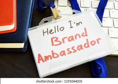 Brand Ambassador Badge On A Keyboard.