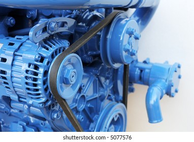 Brand New 60hp Marine Diesel Engine. Short Depth-of-field.