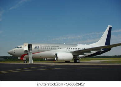 Brand New Boeing 737 BJJ, PH-GOV, Business/private Jet Airplane From The Netherlands Government And Royal Dutch Family At Woensdrecht Airforce Base, Juni 2019, The Netherlands