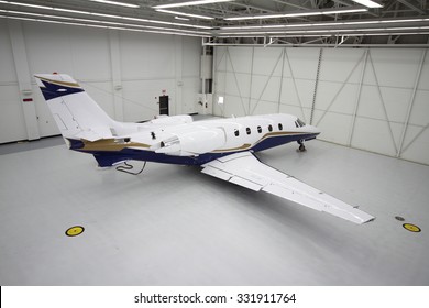 Brand New Business Jet In The Showroom Hangar