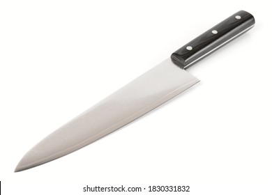 Brand New Japanese Knife Isolated On White Background