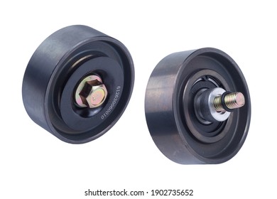 Brand New Truck Engine Roller Part Isolated On White Background