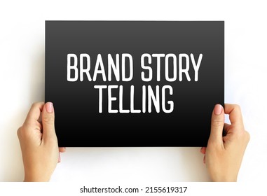 Brand Story Telling text on card, concept background - Shutterstock ID 2155619317