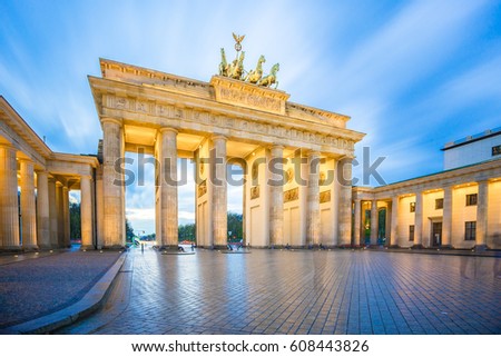 Brandenburg Gate in Berlin city, Germany.