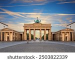 Brandenburg Gate or Brandenburger Tor at sunset, Berlin, Germany