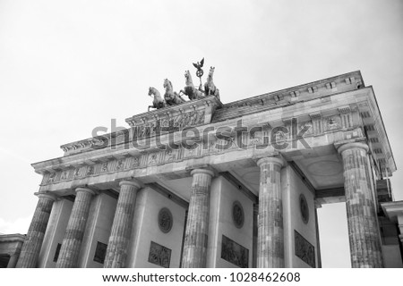 Similar – Partial view of Brandenburg Gate from bottom to top